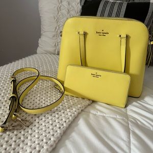 Kate Spade Yellow Handbag & Wallet